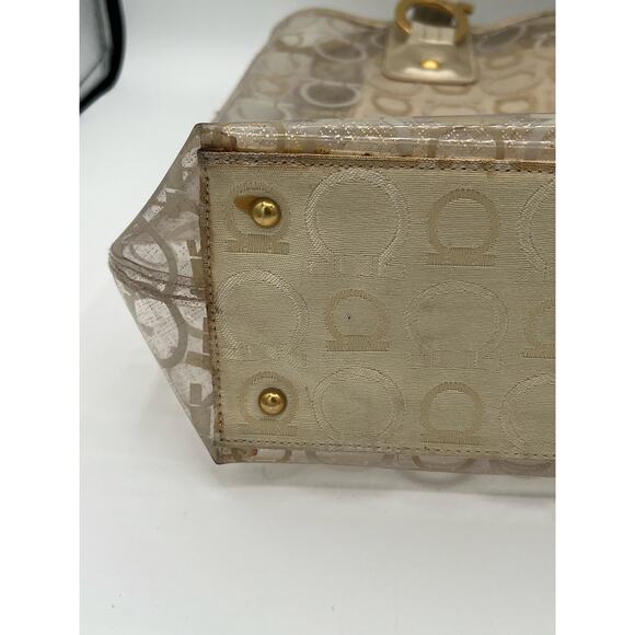 Salvatore Ferragamo Gancini Tote purse cute clear shoulder bag - Picture 7 of 15